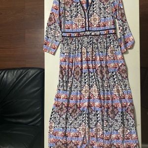 L'agence Pattern V-Neck Dress